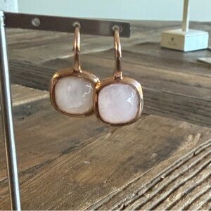 Pretty in Pink  - Rose Gold and Pink Stone Earrings